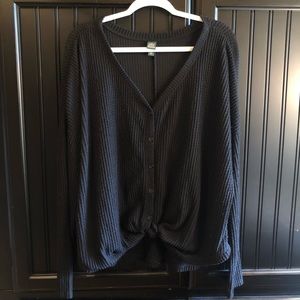 Wild Fable Waffle Knit Twist Front Shirt XXL
